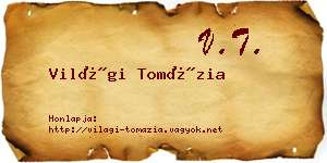 Világi Tomázia névjegykártya